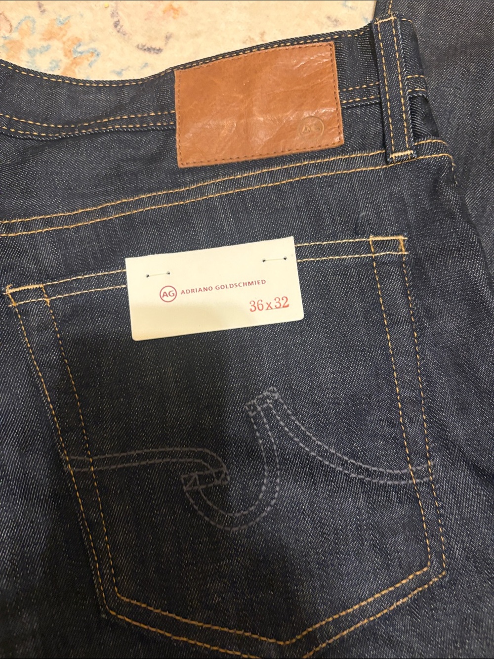 Adriano Goldschmied Men's Dark Blue Denim Jeans. The Hero/ Relaxed fit. 36x32